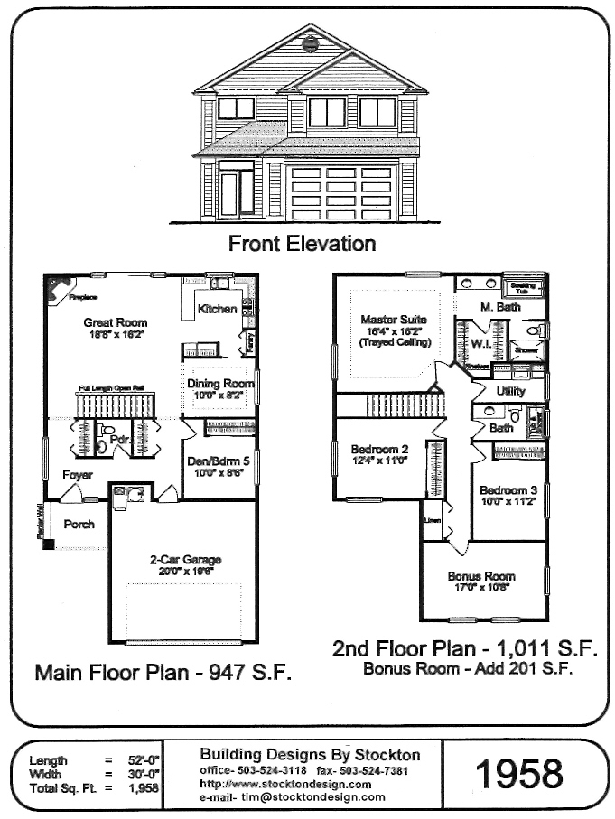 2 Story Small House Floor Plans