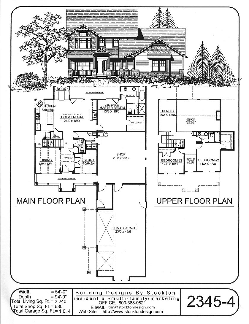 2 storey residential building plan