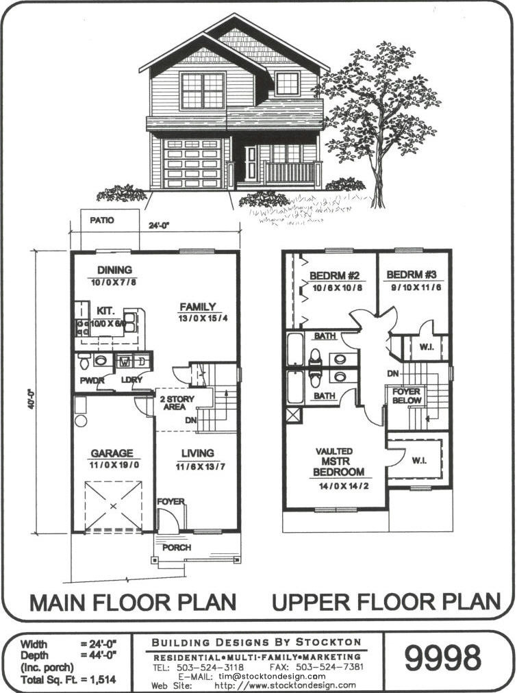 simple 2 story house floor plans